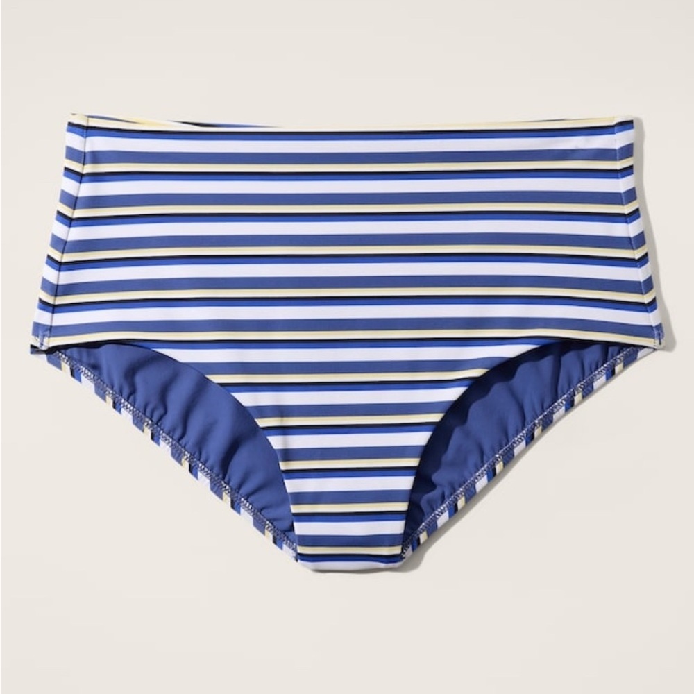 NWT Athleta Classic Amelia Stripe High Rise Swim Bottom Size XS